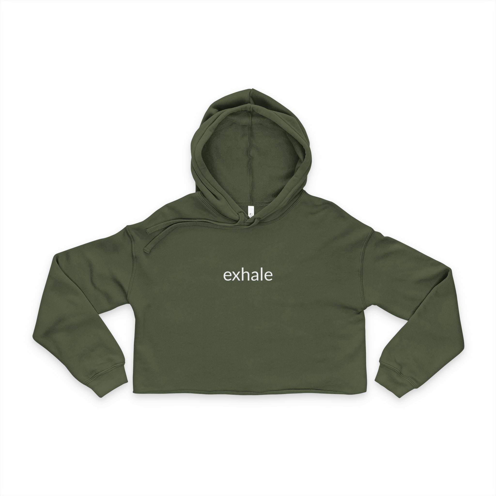 Women's Cropped Hoodie "exhale"