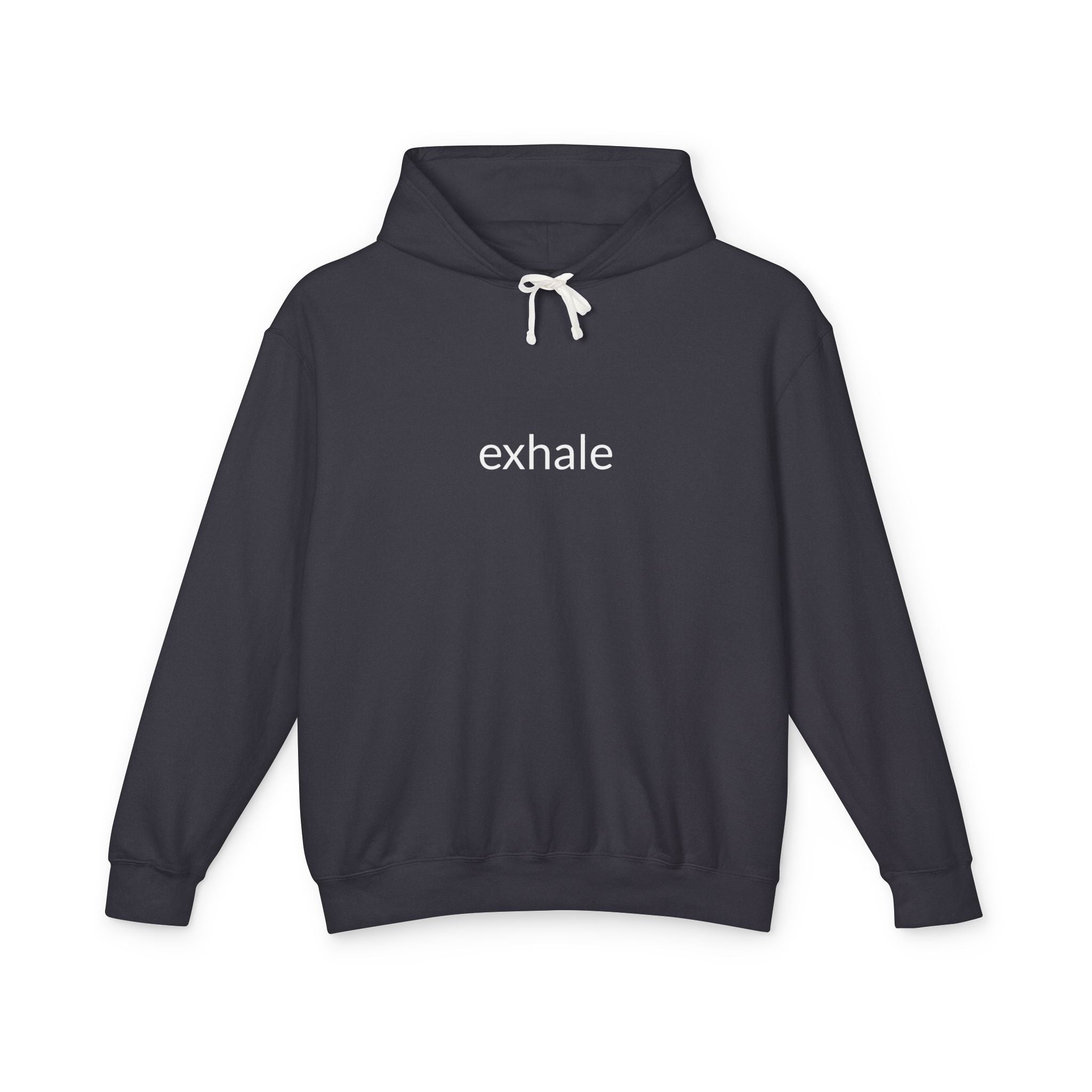 Unisex Lightweight Hooded Sweatshirt "exhale"