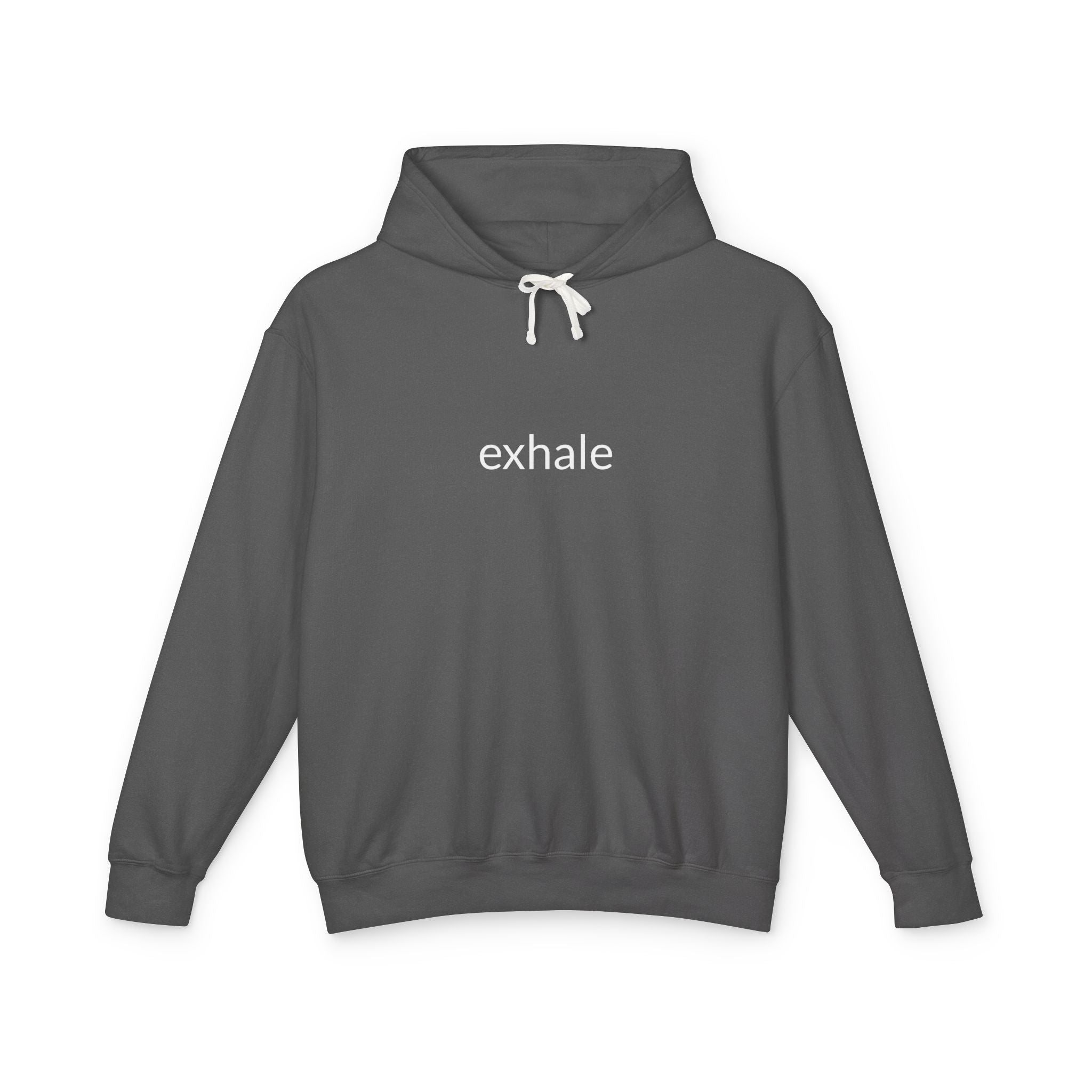 Unisex Lightweight Hooded Sweatshirt "exhale"
