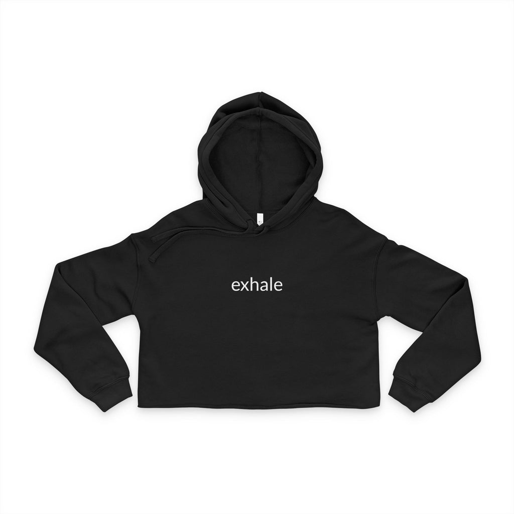 Women's Cropped Hoodie "exhale"