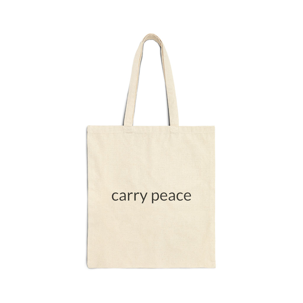 Cotton Canvas Tote Bag "Carry Peace"