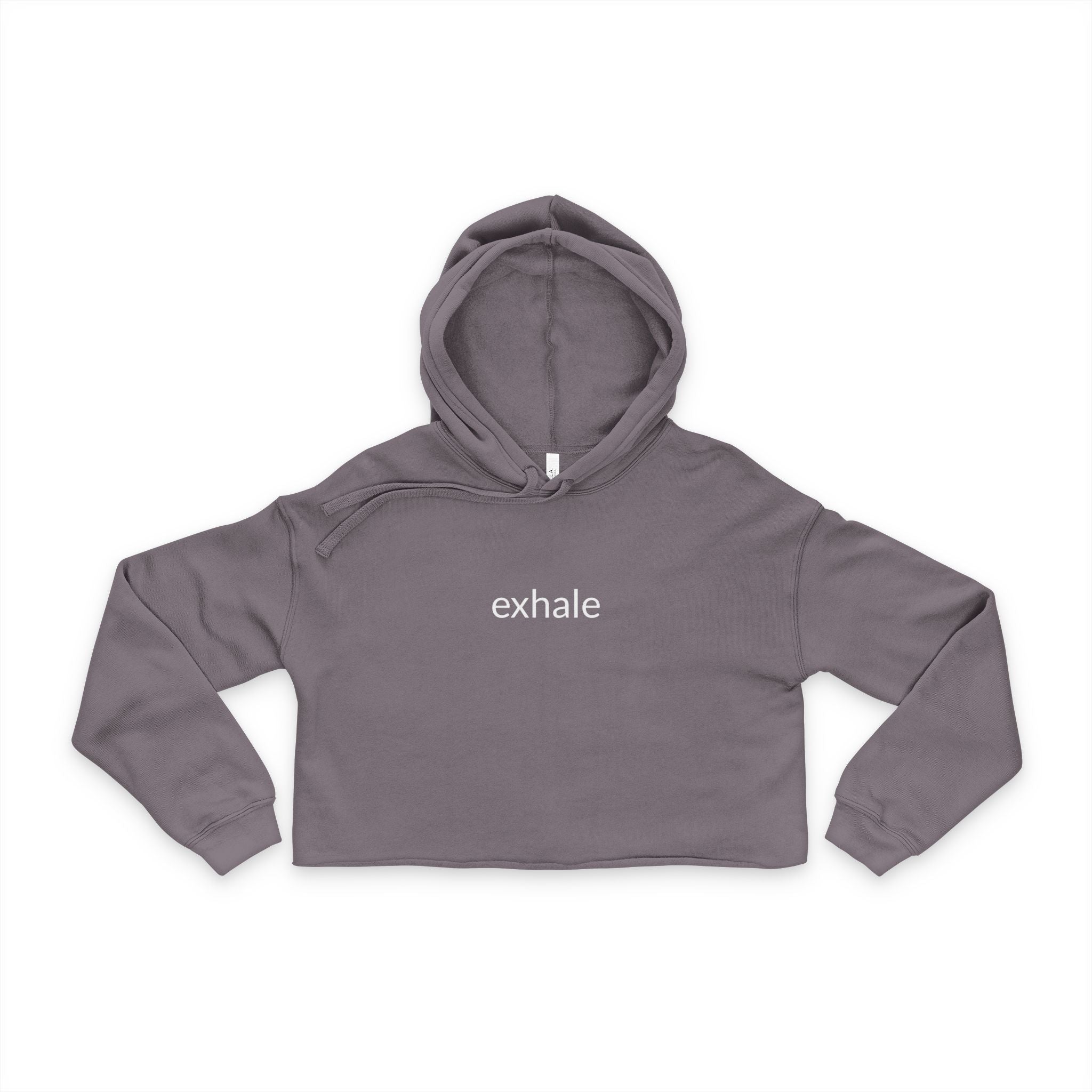 Women's Cropped Hoodie "exhale"