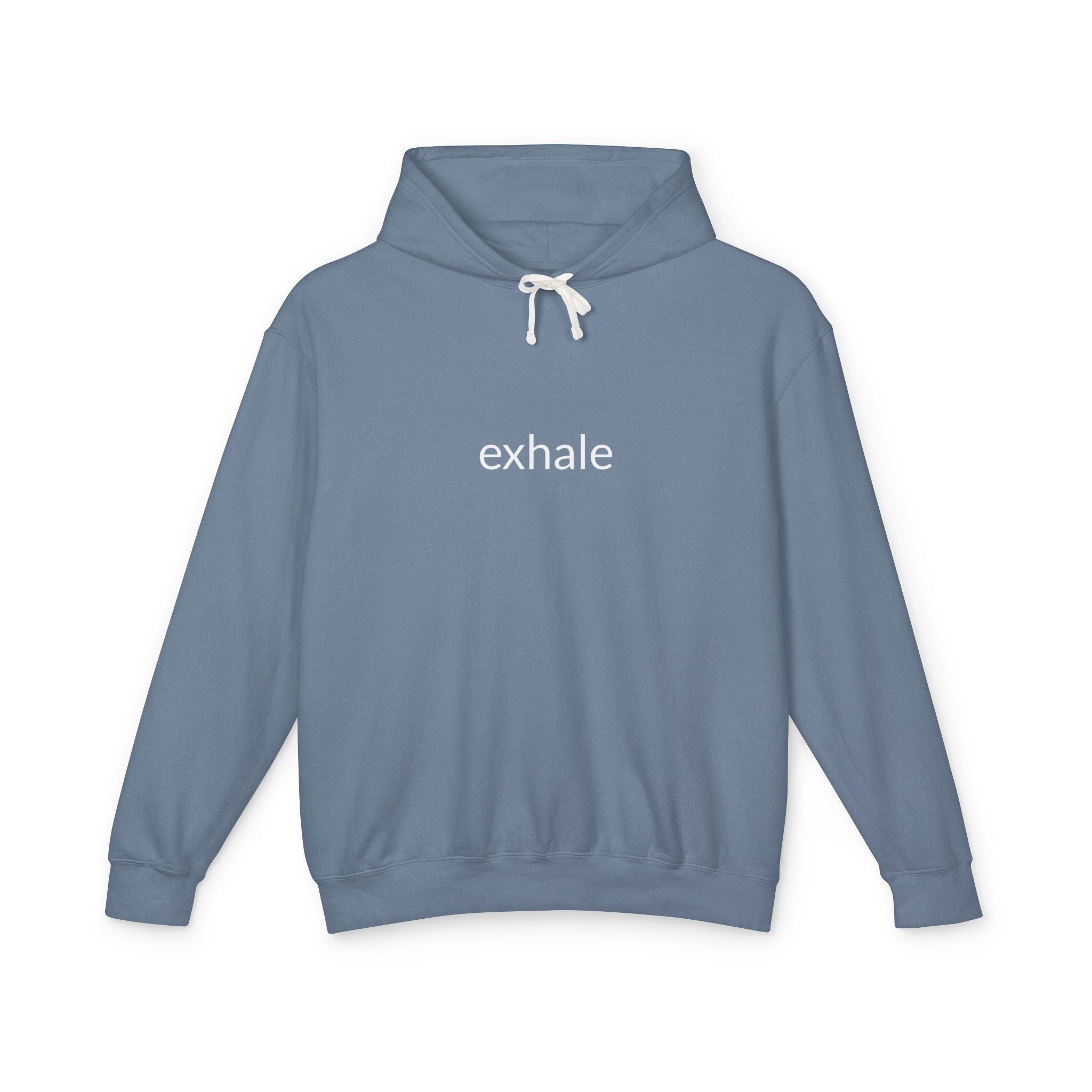Unisex Lightweight Hooded Sweatshirt "exhale"